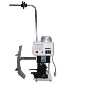 Crimping the AC terminal to the cable for making the cable tail plug. Crimping the AC terminal to the cable for making the cable tail plug.