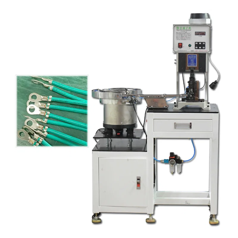 带振动板送料的松散端子压接机， 电线松散端子压接机， 电缆接线片压接机， 塑料外壳端子压接机