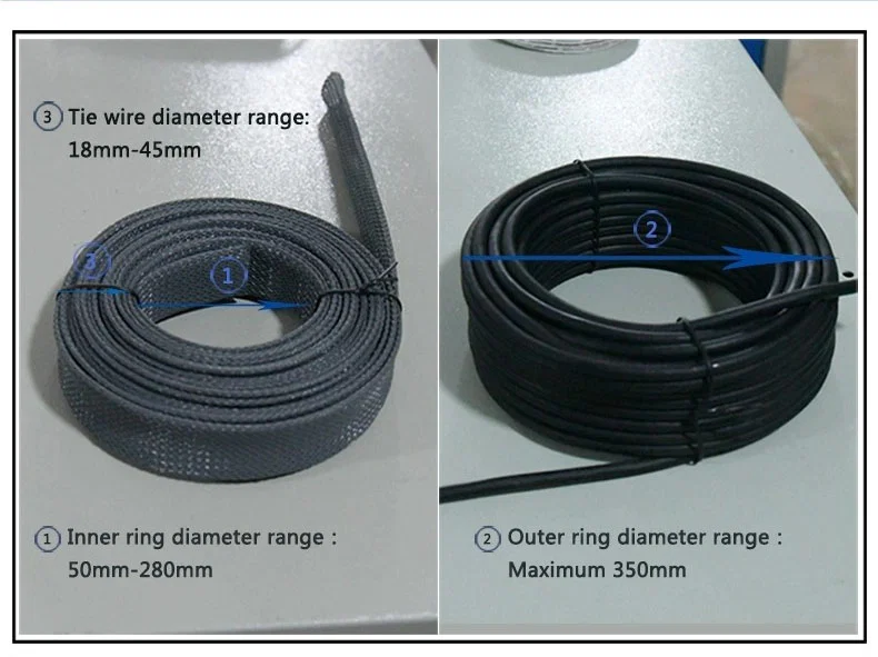 sample of cable Coiling Tying Bundle With Meter Counting, Wire Cutting coil Winding Binding Machine, Cable Rewinding Machine, Fully Automatic Binding Wire Tying Machine, Wire Winding Coil Machine sample of cable Coiling Tying Bundle With Meter Counting, Wire Cutting coil Winding Binding Machine, Cable Rewinding Machine, Fully Automatic Binding Wire Tying Machine, Wire Winding Coil Machine