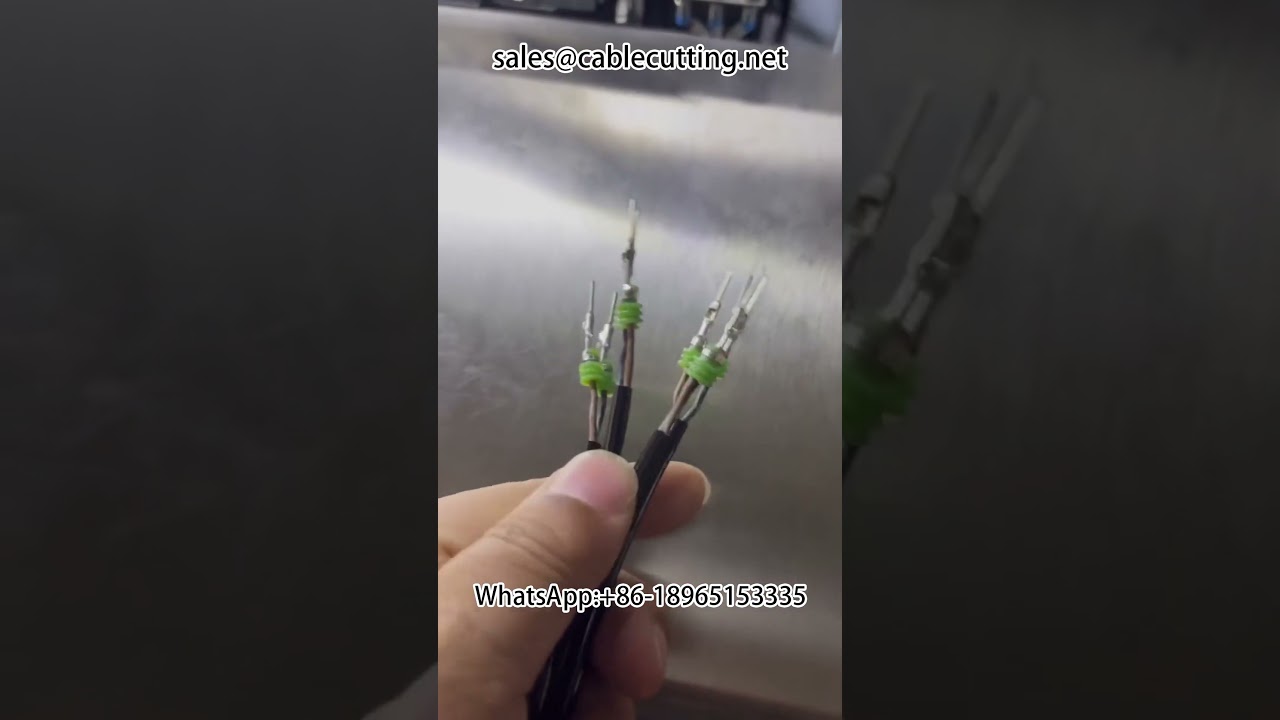 Three wire waterproof spigot stripping and hitting machine #to achieve three core wire two core shor