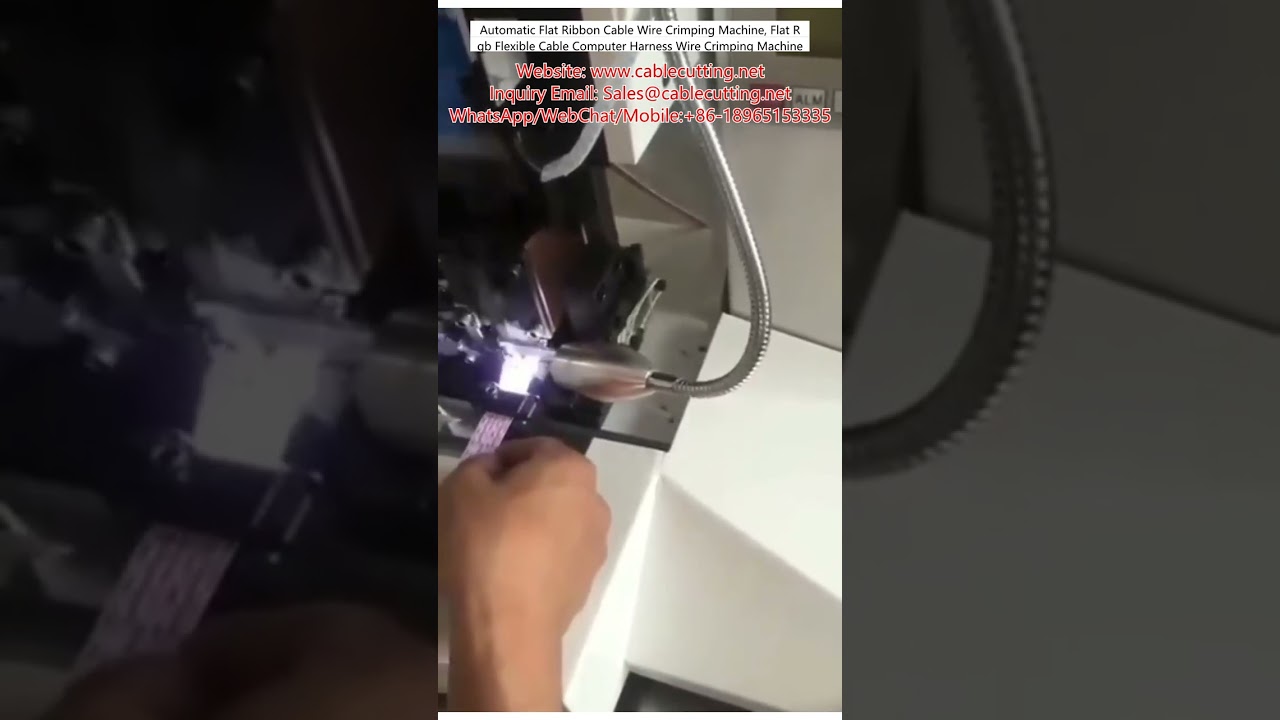 Automatic Flat Ribbon Cable Wire Crimping Machine, Flat Rgb Flexible Cable Computer Harness Wire Cri