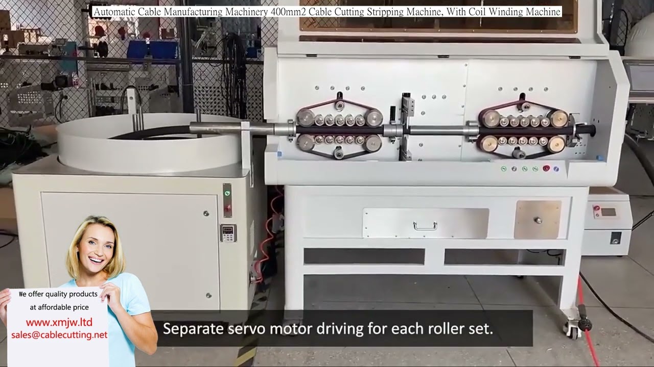 400mm2 Cable Cutting Stripping Machine With Coil Winding Machine